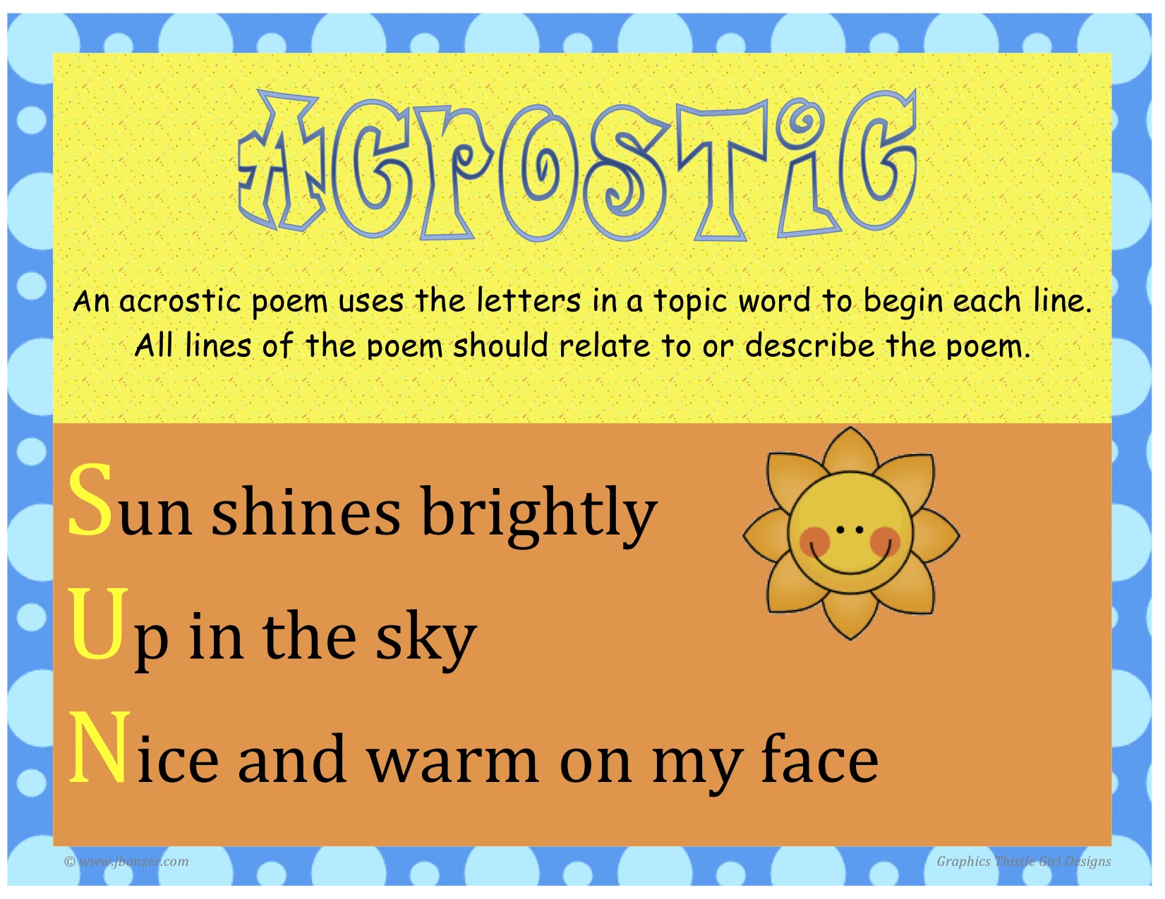 Easy spring poetry ideas | Acrostic poems and color poems